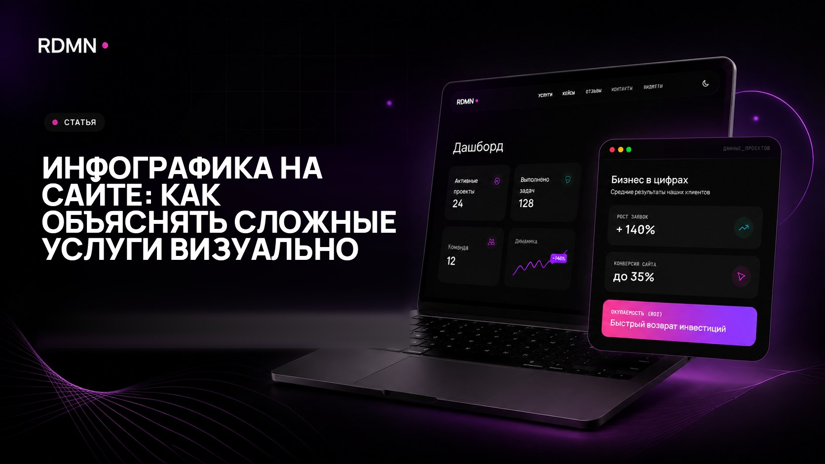 Инфографика на сайте: как объяснять сложные услуги визуально
